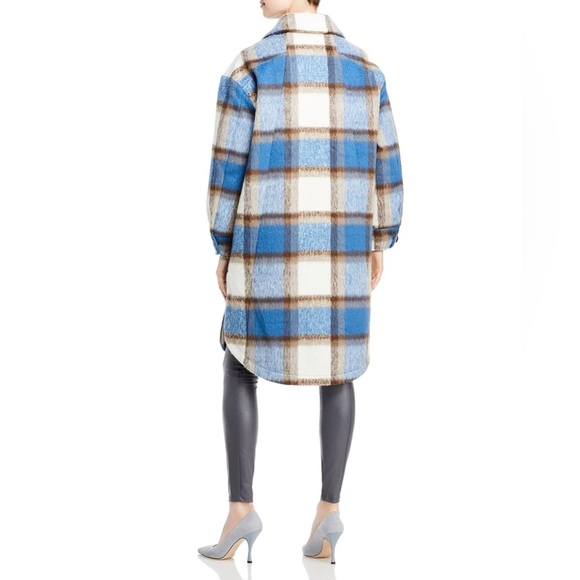 Calvin Klein Blue Plaid Coat Jacket Shacket XXL - Picture 7 of 8